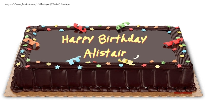 Greetings Cards for Birthday - Cake | Happy Birthday Alistair