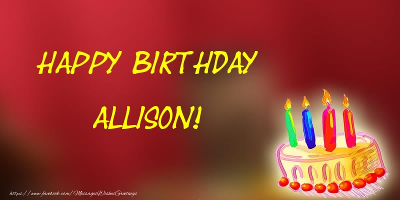 Greetings Cards for Birthday - Champagne | Happy Birthday Allison!