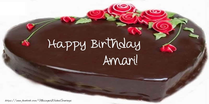 Greetings Cards for Birthday -  Cake Happy Birthday Amari!