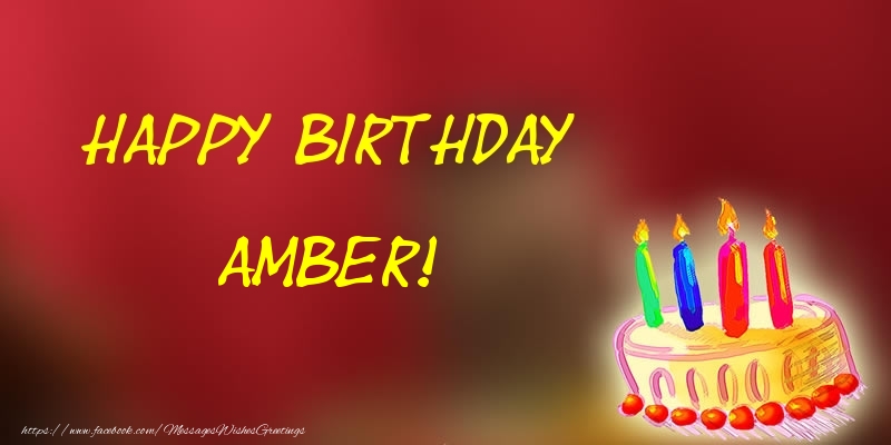 Greetings Cards for Birthday - Happy Birthday Amber!