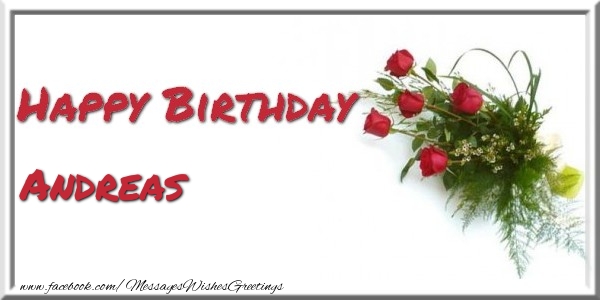 Greetings Cards for Birthday - Bouquet Of Flowers | Happy Birthday Andreas