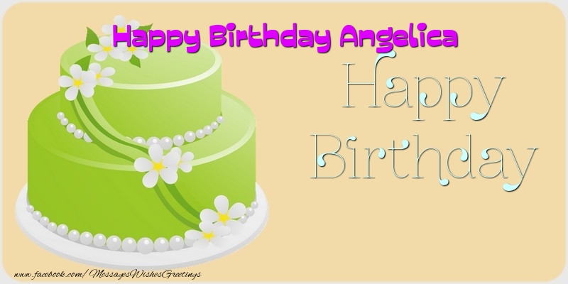 Greetings Cards for Birthday - Balloons & Cake | Happy Birthday Angelica