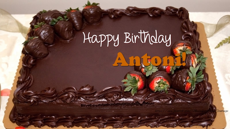 Greetings Cards for Birthday - Champagne | Happy Birthday Antoni!