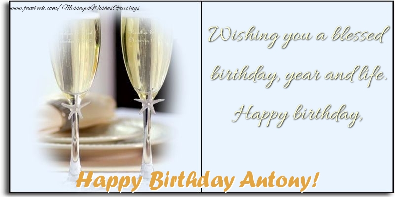 Greetings Cards for Birthday - Roses | Happy Birthday Antony!
