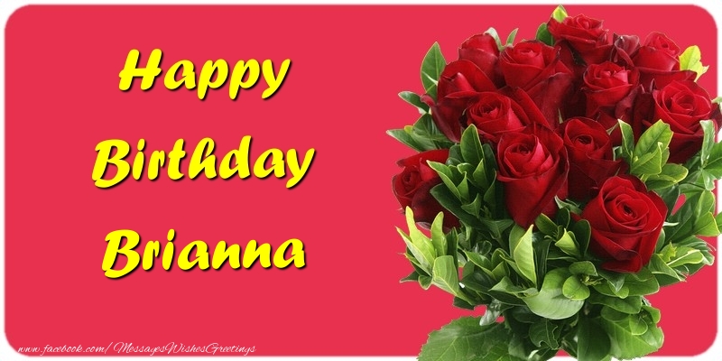 Greetings Cards for Birthday - Roses | Happy Birthday Brianna