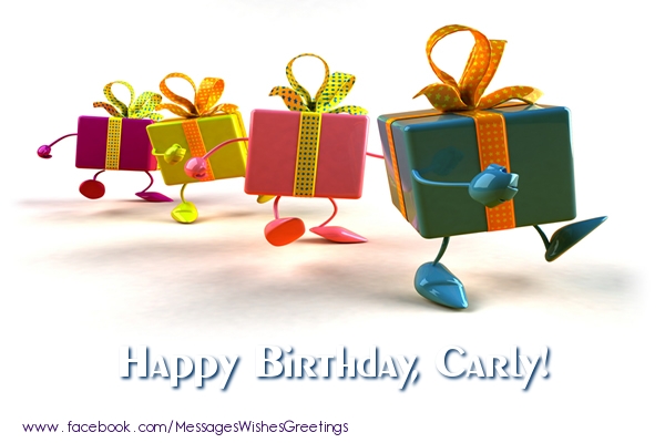 Greetings Cards for Birthday - Gift Box | La multi ani Carly!