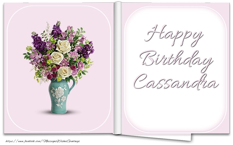 Greetings Cards for Birthday - Bouquet Of Flowers | Happy Birthday Cassandra