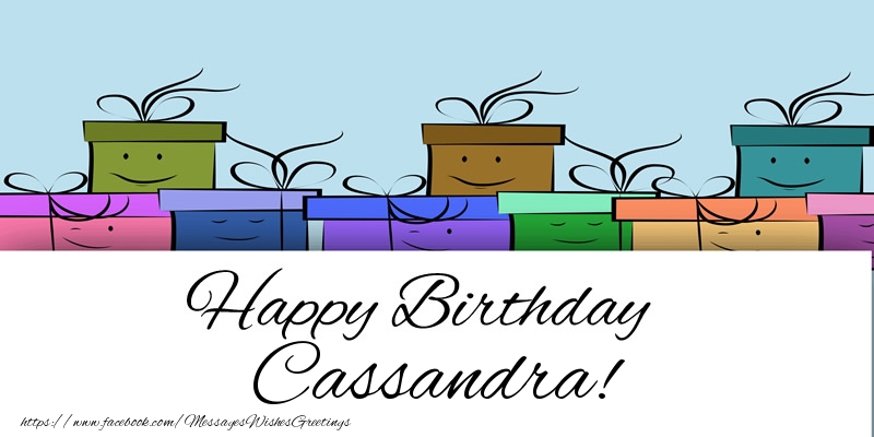 Greetings Cards for Birthday - Gift Box | Happy Birthday Cassandra!
