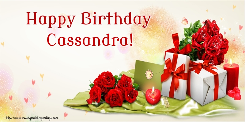 Greetings Cards for Birthday - Flowers | Happy Birthday Cassandra!