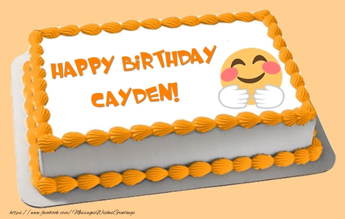 Greetings Cards for Birthday - Happy Birthday Cayden! Cake