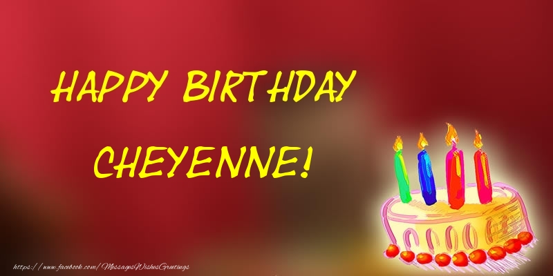  Greetings Cards for Birthday - Champagne | Happy Birthday Cheyenne!