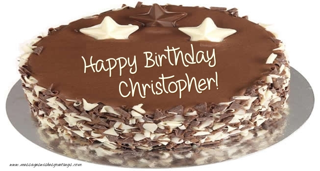 Greetings Cards for Birthday - Cake | Happy Birthday Christopher!