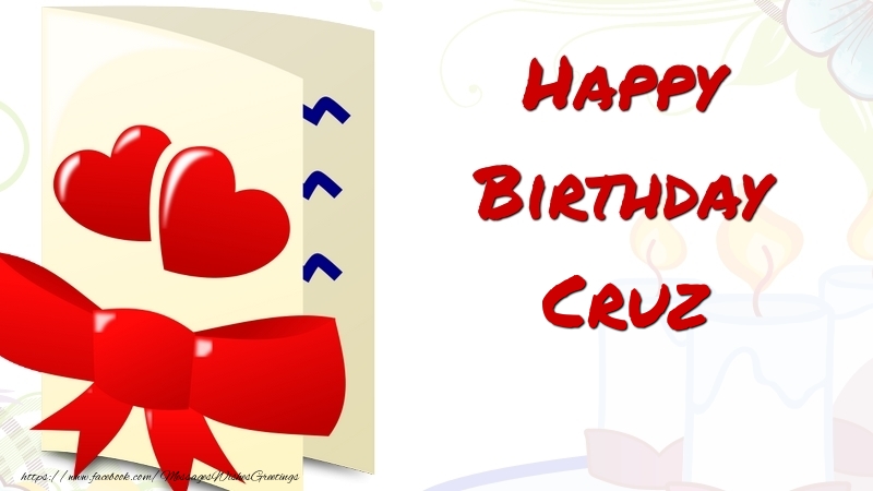 Greetings Cards for Birthday - Hearts | Happy Birthday Cruz