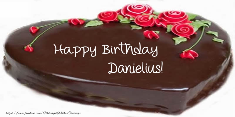  Greetings Cards for Birthday -  Cake Happy Birthday Danielius!