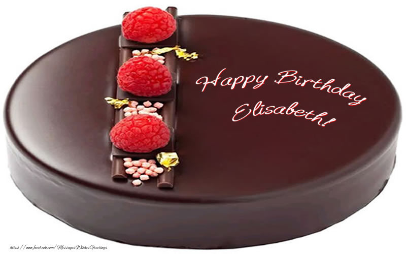 Greetings Cards for Birthday - Cake | Happy Birthday Elisabeth!