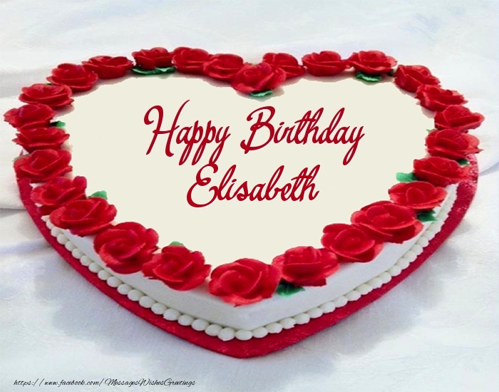 Greetings Cards for Birthday - Cake | Happy Birthday Elisabeth
