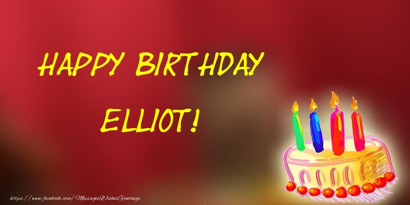 Greetings Cards for Birthday - Champagne | Happy Birthday Elliot!