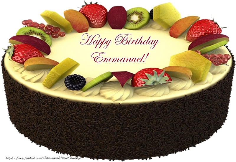 Greetings Cards for Birthday - Cake | Happy Birthday Emmanuel!