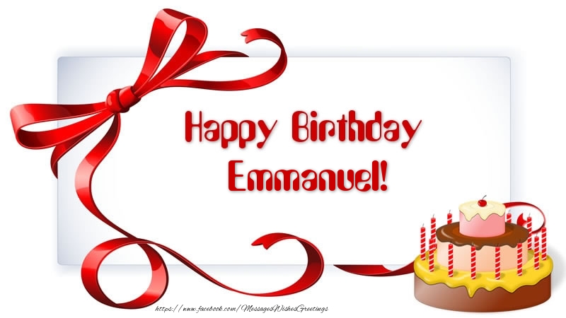 Greetings Cards for Birthday - Cake | Happy Birthday Emmanuel!