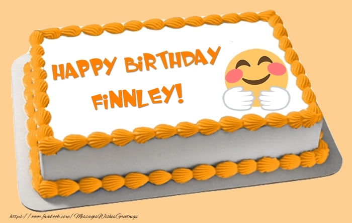 Greetings Cards for Birthday -  Happy Birthday Finnley! Cake