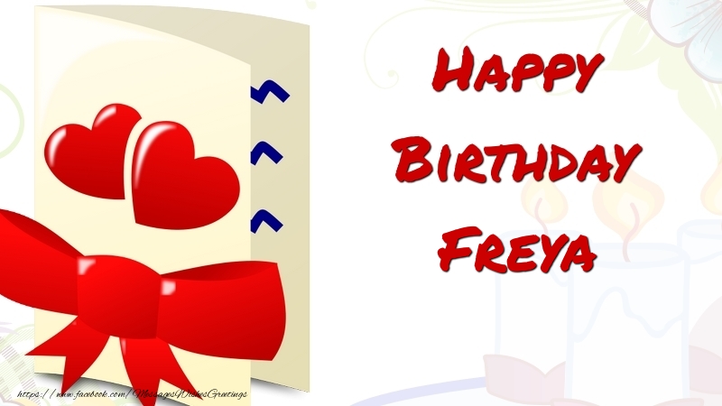 Greetings Cards for Birthday - Hearts | Happy Birthday Freya