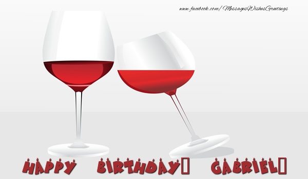 Greetings Cards for Birthday - Champagne | Happy Birthday, Gabriel!