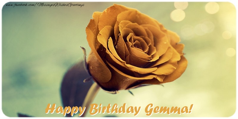 Greetings Cards for Birthday - Roses | Happy Birthday Gemma!