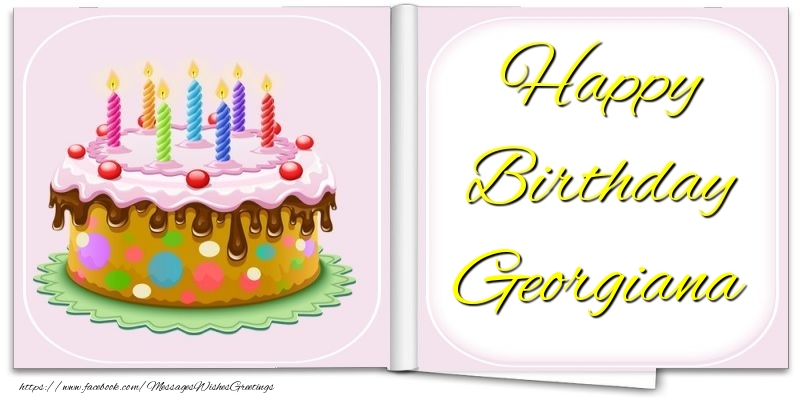 Greetings Cards for Birthday - Cake | Happy Birthday Georgiana