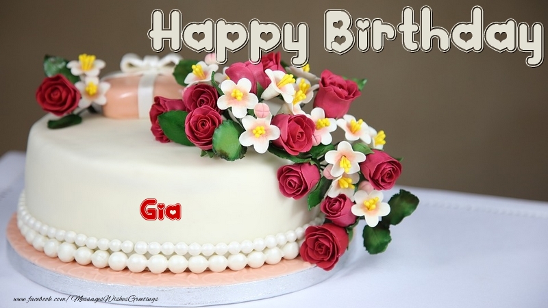 Greetings Cards for Birthday - Cake | Happy Birthday, Gia!