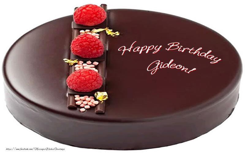 Greetings Cards for Birthday - Cake | Happy Birthday Gideon!