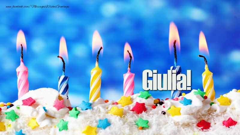 Greetings Cards for Birthday - Happy birthday, Giulia!