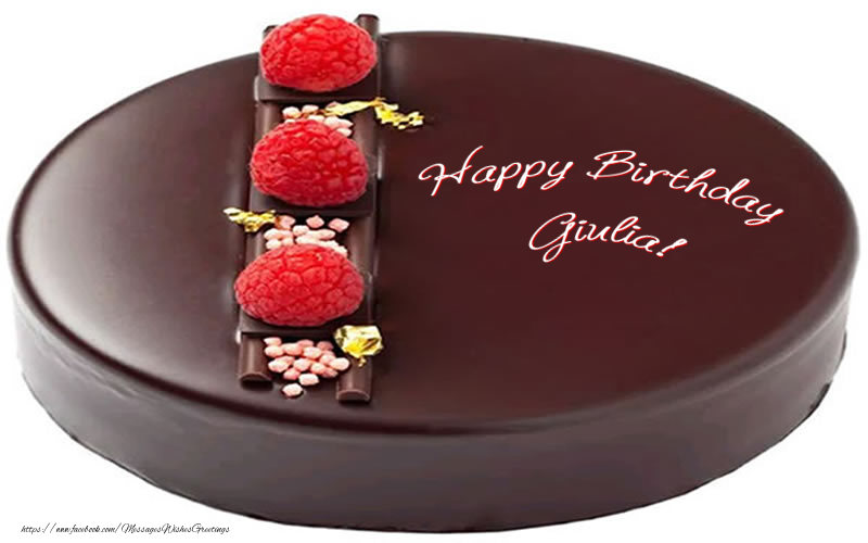 Greetings Cards for Birthday - Cake | Happy Birthday Giulia!