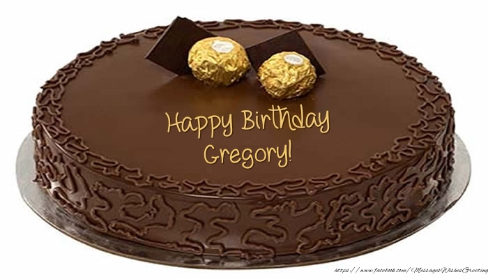 Greetings Cards for Birthday -  Cake - Happy Birthday Gregory!