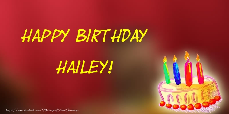 Greetings Cards for Birthday - Champagne | Happy Birthday Hailey!