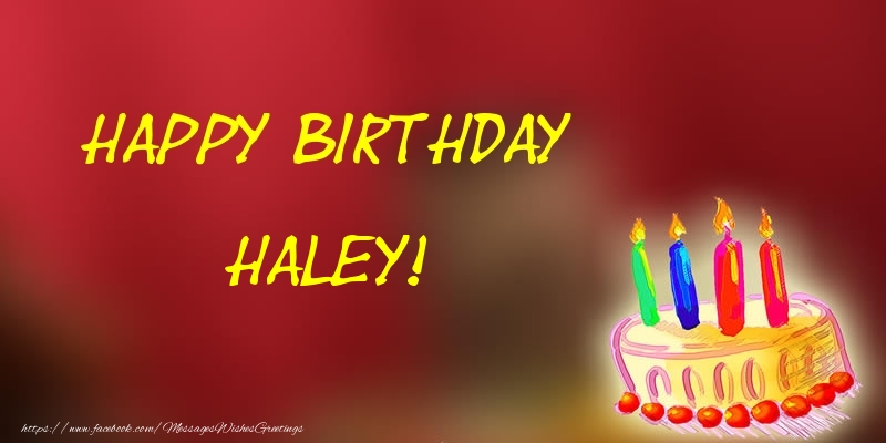 Greetings Cards for Birthday - Champagne | Happy Birthday Haley!