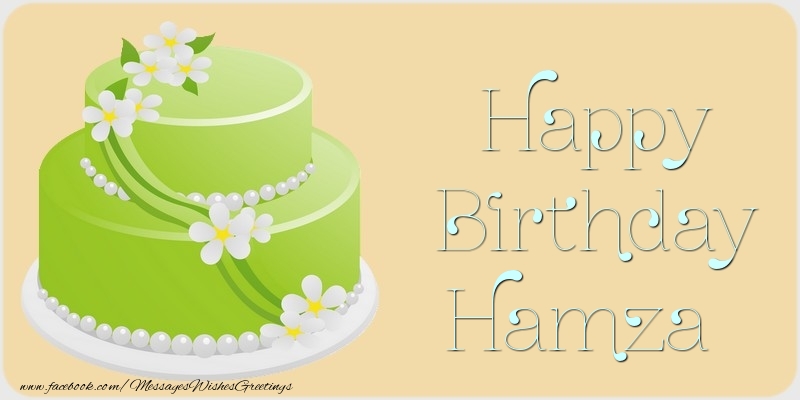 Greetings Cards for Birthday - Cake | Happy Birthday Hamza