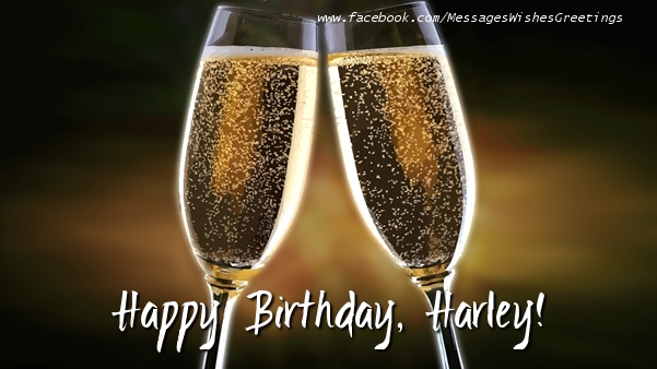 Greetings Cards for Birthday - Champagne | Happy Birthday, Harley!