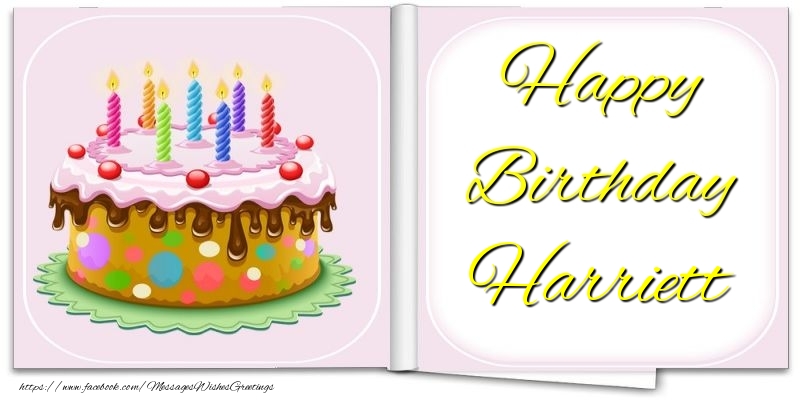 Greetings Cards for Birthday - Cake | Happy Birthday Harriett