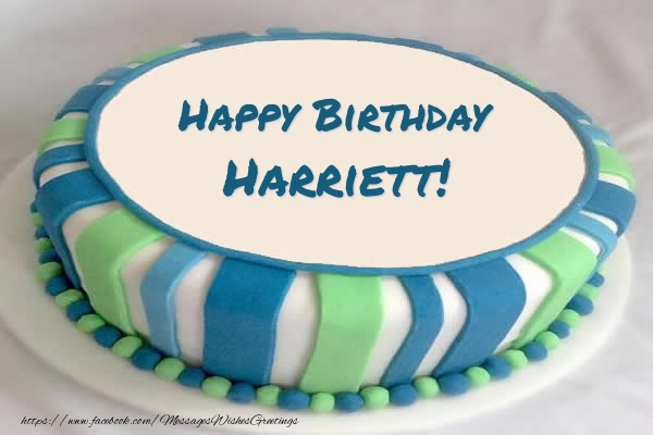 Greetings Cards for Birthday -  Cake Happy Birthday Harriett!