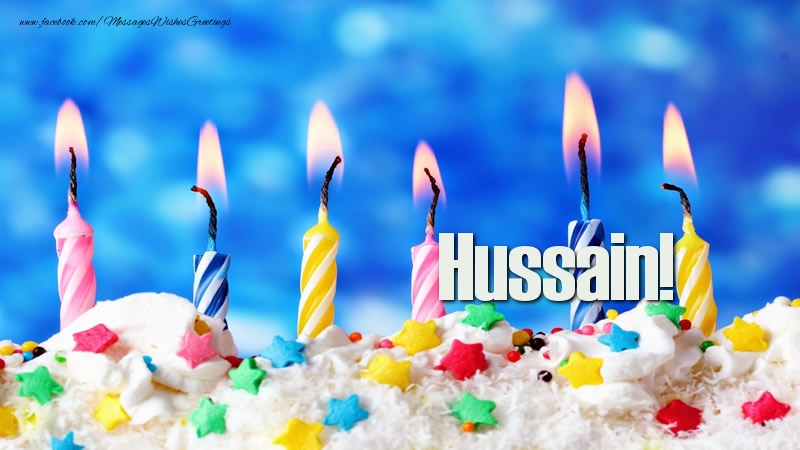 Greetings Cards for Birthday - Happy birthday, Hussain!