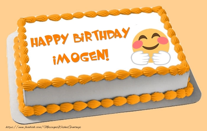 Greetings Cards for Birthday -  Happy Birthday Imogen! Cake