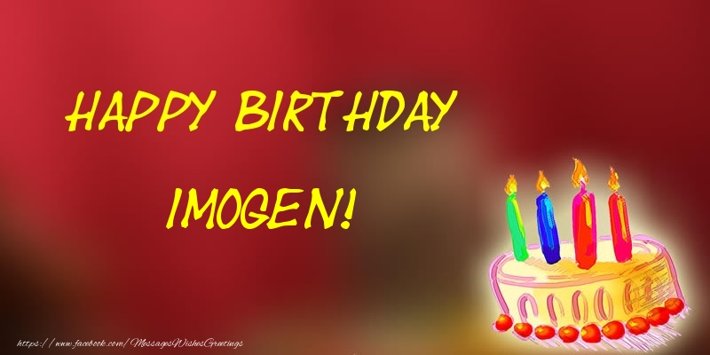Greetings Cards for Birthday - Happy Birthday Imogen!