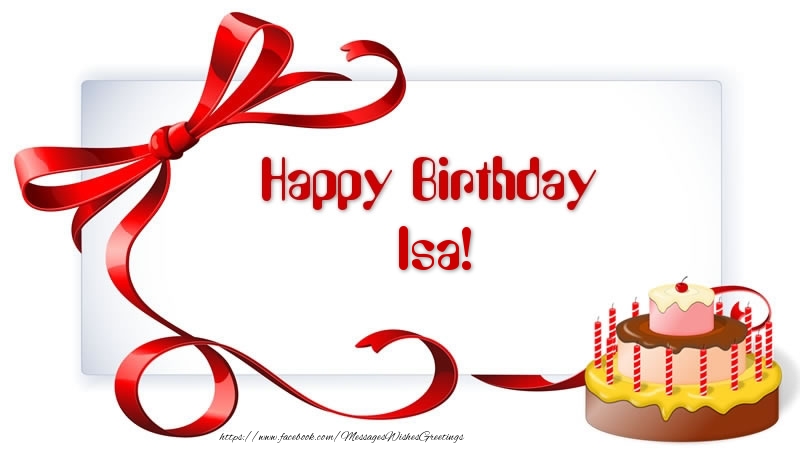 Greetings Cards for Birthday - Happy Birthday Isa!
