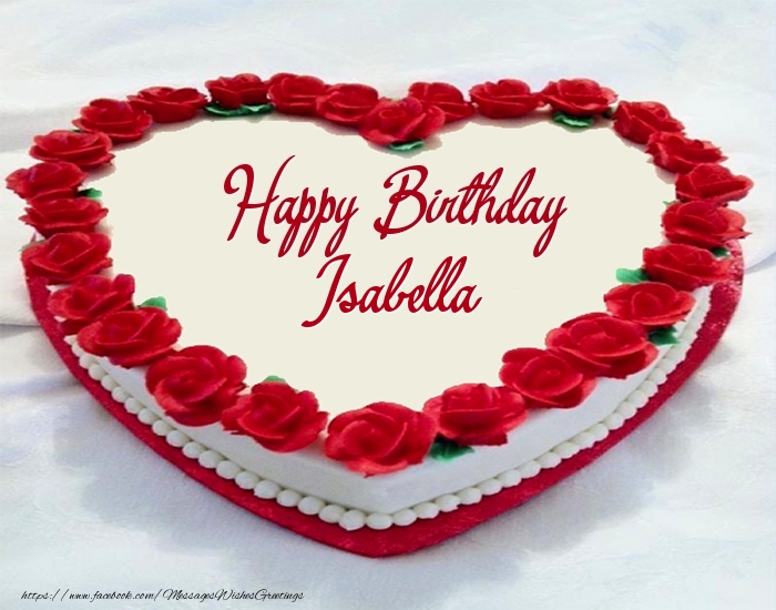 Greetings Cards for Birthday - Cake | Happy Birthday Isabella