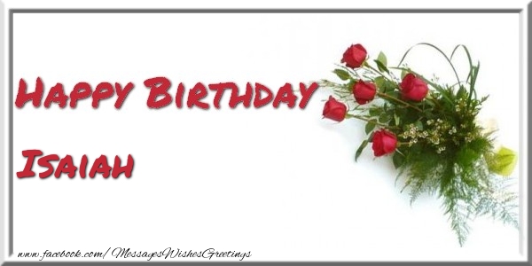 Greetings Cards for Birthday - Bouquet Of Flowers | Happy Birthday Isaiah