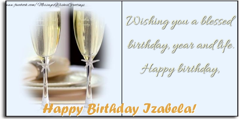 Greetings Cards for Birthday - Happy Birthday Izabela!