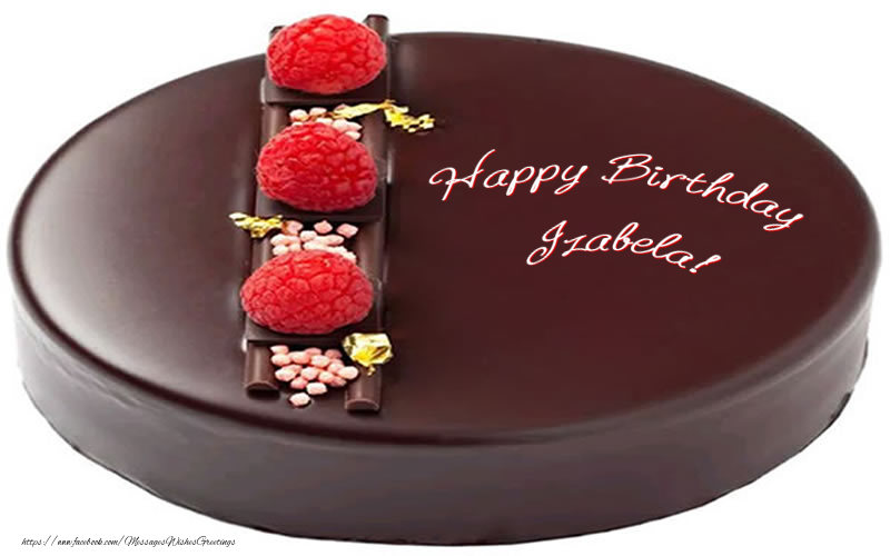 Greetings Cards for Birthday - Cake | Happy Birthday Izabela!