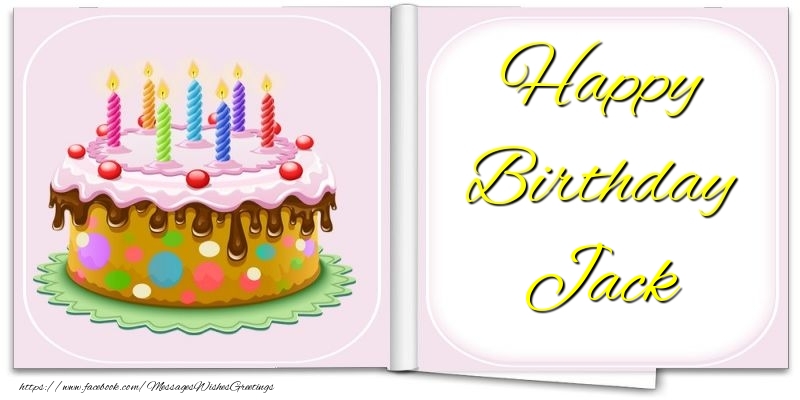 Greetings Cards for Birthday - Cake | Happy Birthday Jack
