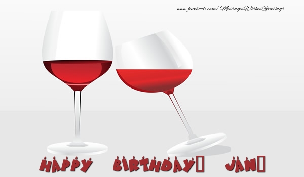 Greetings Cards for Birthday - Champagne | Happy Birthday, Jan!