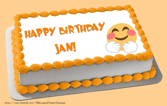 Greetings Cards for Birthday - Happy Birthday Jan! Cake